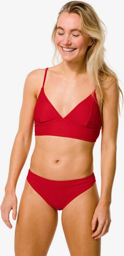 HEMA Dames 3-in-1 Triangel Bikinitop Rood (rood)