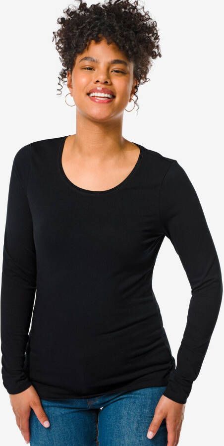HEMA Dames Basic T-shirt Zwart (zwart)