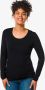 HEMA Dames Basic T-shirt Zwart (zwart) - Thumbnail 1