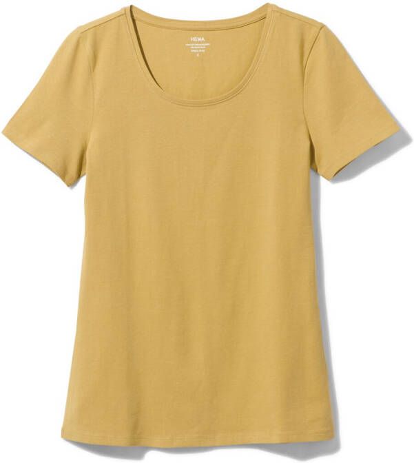 HEMA Dames Basis T-shirt Geel (geel)