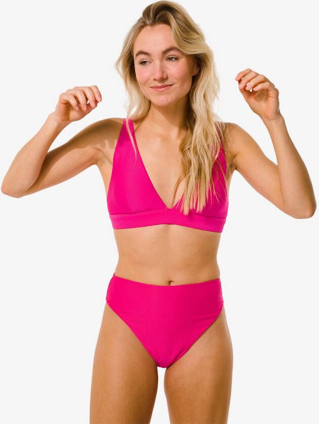 HEMA Dames Bikinibroekje Hoge Taille Roze (roze)