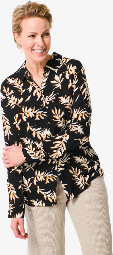 HEMA Dames Blouse Bobbie Zwart (zwart)