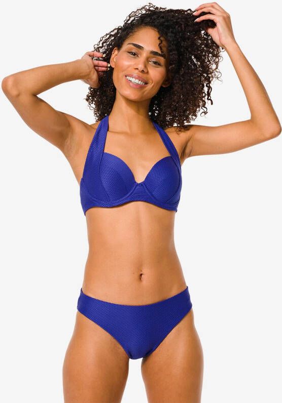 HEMA Dames Halter Bikinitop Control Cup B-E Kobaltblauw (kobaltblauw)