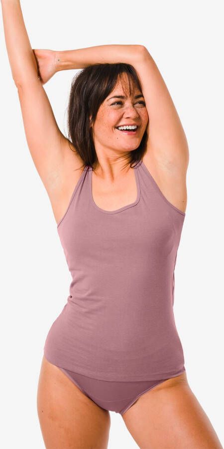 HEMA Dames Hemd Katoen stretch (oudroze)