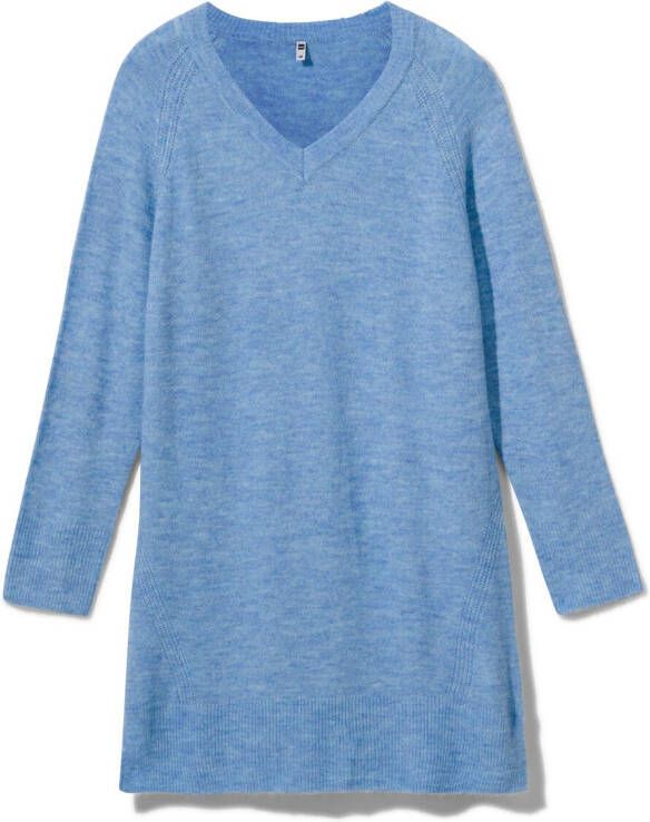 HEMA Dames Jurk Zofie Gebreid Blauw (blauw)