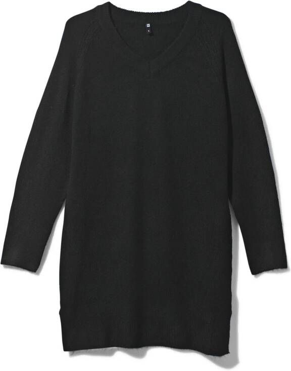 HEMA Dames Jurk Zofie Gebreid Zwart (zwart)