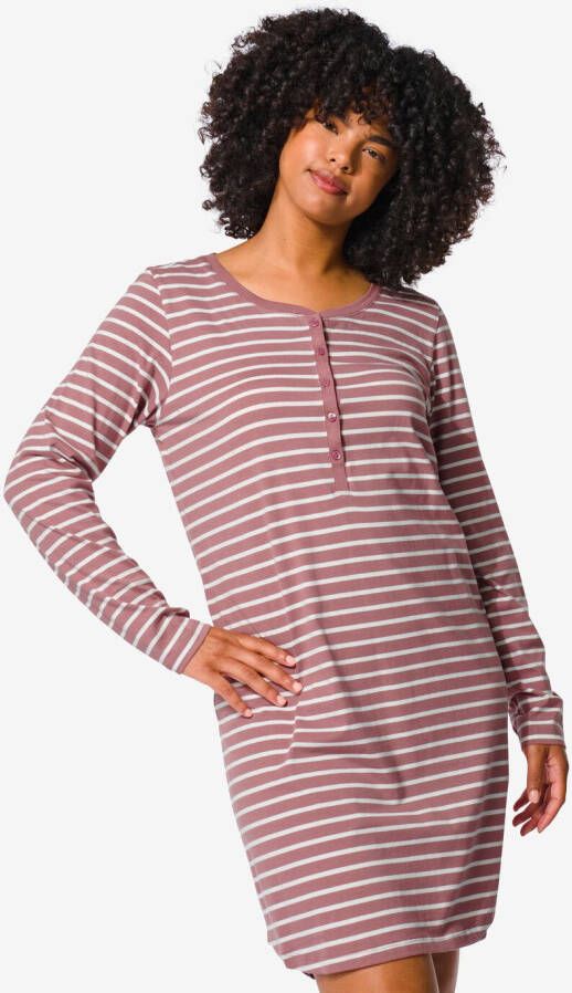 HEMA Dames Nachthemd Katoen Mauve (mauve)