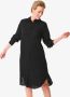 HEMA Dames Overhemdjurk Lizzy Met Linnen Zwart (zwart) - Thumbnail 1