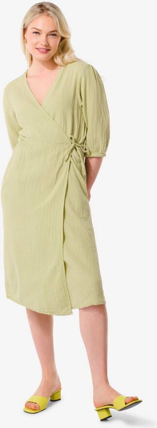 HEMA Dames Overslagjurk Ruby (lichtgroen)