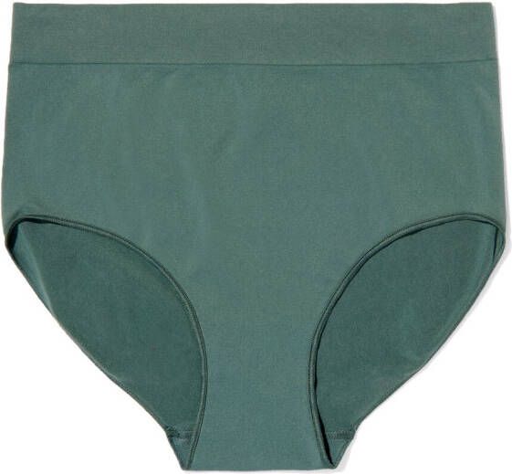 HEMA Dames Slip Hoge Taille Naadloos Micro Groen (groen)