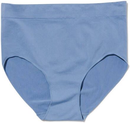 HEMA Dames Slip Met Hoge Taille Naadloos Micro Blauw (blauw)