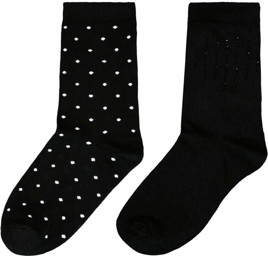 HEMA Dames Sokken Met Katoen 2 Paar (zwart)