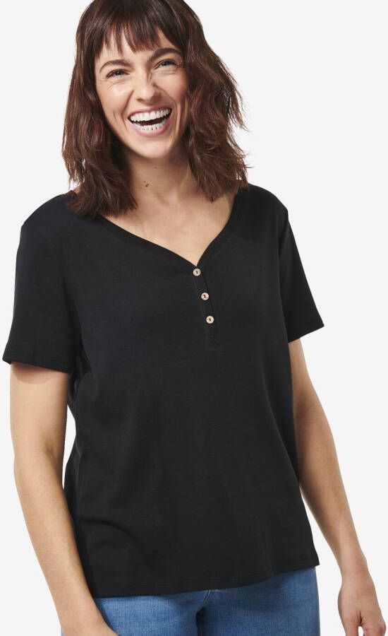 HEMA Dames T-shirt Hannie Zwart (zwart)