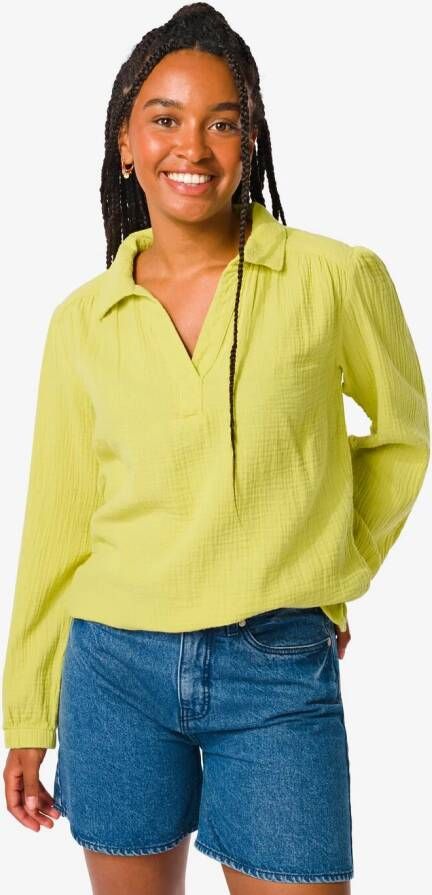 HEMA Dames Top Jaimy Mousseline Groen (groen)