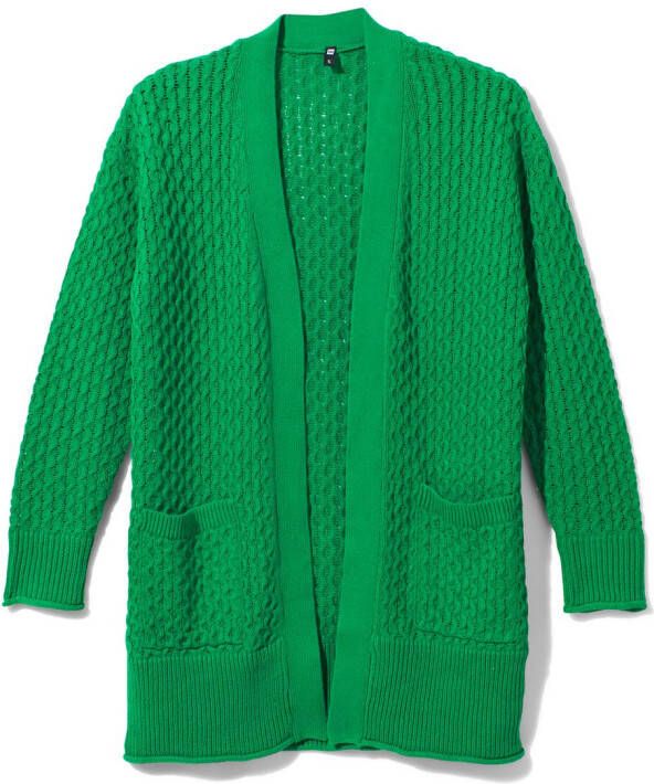 HEMA Dames Vest Zelda Gebreid Groen (groen)