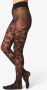 HEMA Fashion Panty Met Bloemen 30D Zwart (zwart) - Thumbnail 1