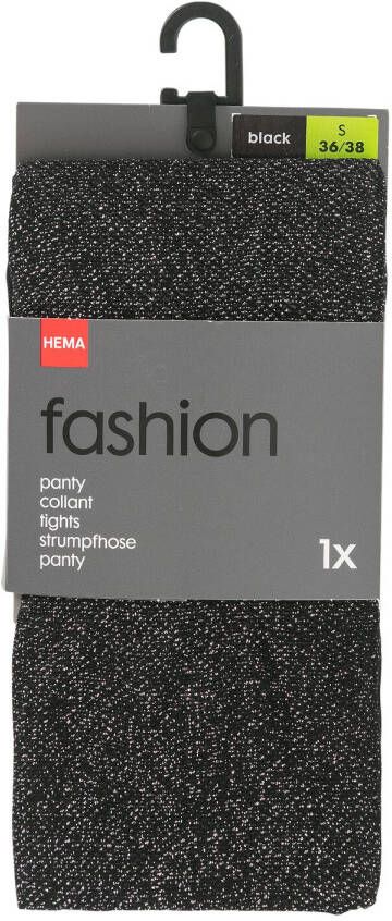HEMA Fashion Panty Met Glitters Zwart (zwart)