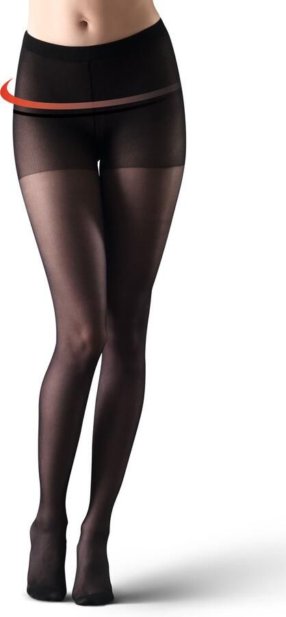 HEMA 2-pak Panty Light Control Matt-mousse 20 Denier Zwart (zwart)