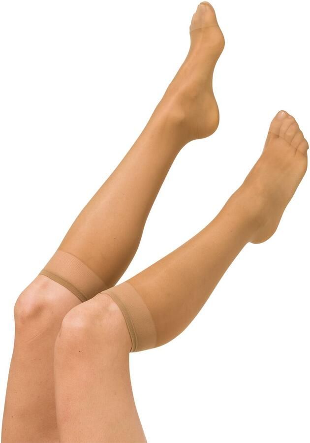 HEMA 3-pak Glans Kniekousen 20 Denier Naturel (naturel) - Foto 2