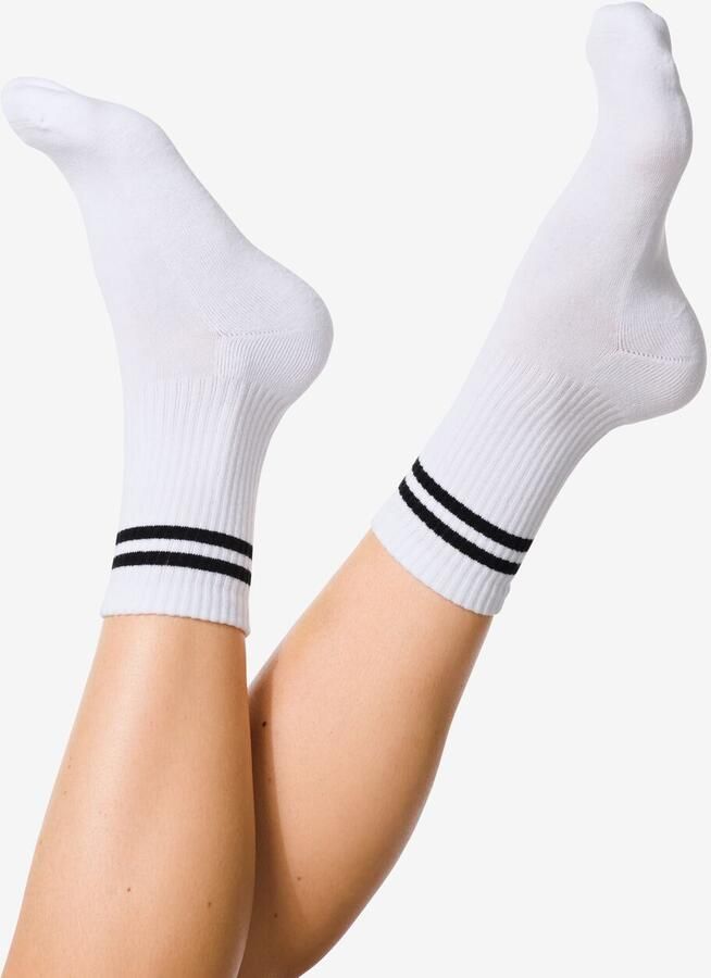 HEMA 3 4 Sportsokken Met Katoen 2 Paar Wit (wit)