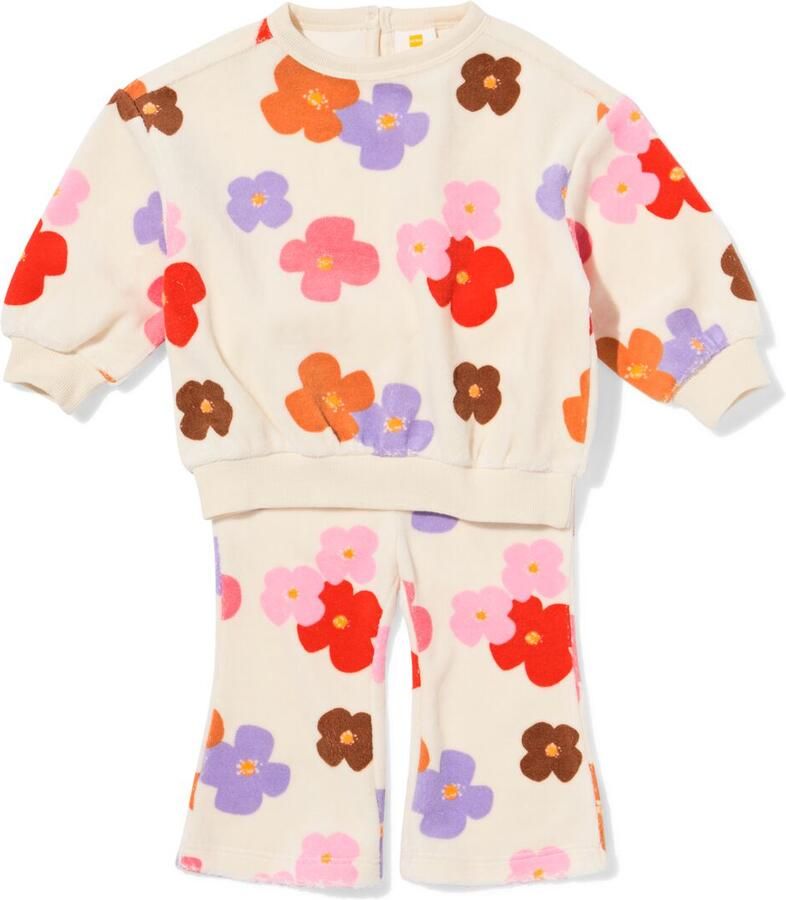 HEMA Baby Kledingset Bloemen Ecru (ecru) - Foto 2