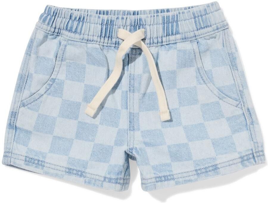 HEMA Baby Korte Broek Ruiten Denim (denim) - Foto 2