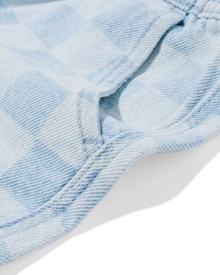 HEMA Baby Korte Broek Ruiten Denim (denim)