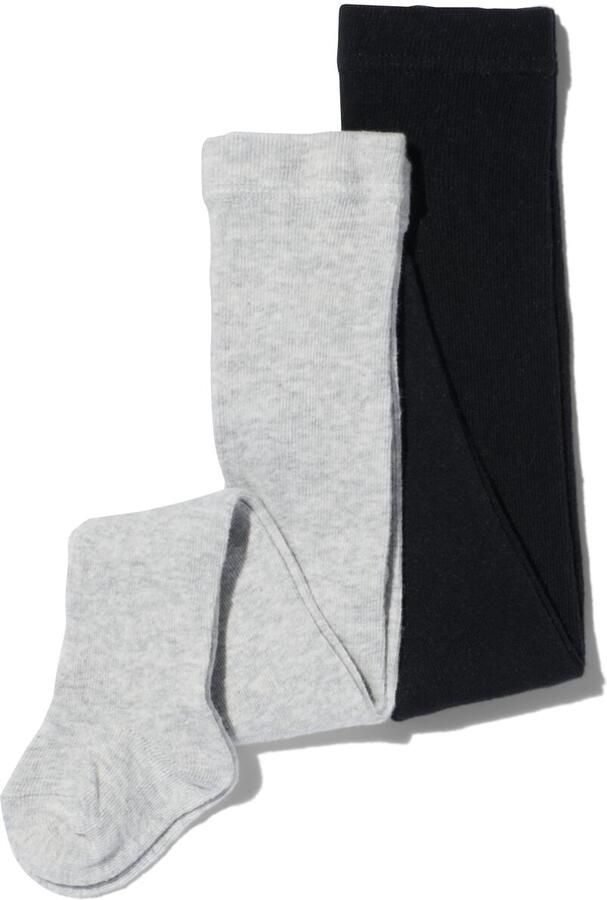 HEMA Baby Maillots Met Katoen 2 Stuks Grijsmelange - Foto 2