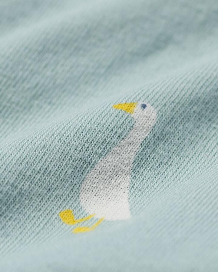 HEMA Baby Meegroei Overslagromper Jersey Ganzen Lichtblauw - Foto 2