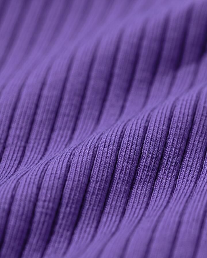 HEMA Baby Meegroeilegging Rib Bloemen Paars (paars)