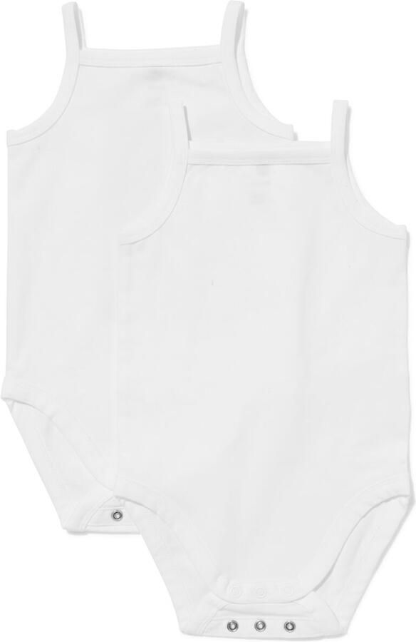 HEMA Baby Meegroeiromper 2 Stuks Wit
