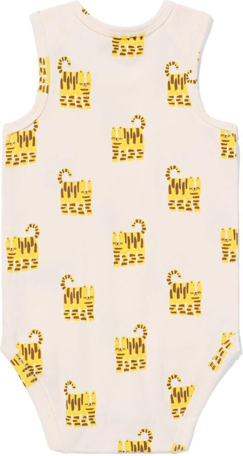 HEMA Baby Meegroeiromper Dieren Gebroken Wit (gebroken wit)