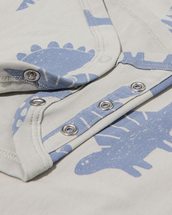 HEMA Baby Meegroeiromper Dino Blauw (blauw) - Foto 2