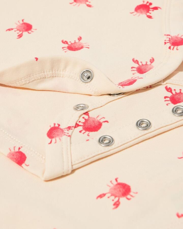 HEMA Baby Meegroeiromper Krabben Beige (beige) - Foto 2