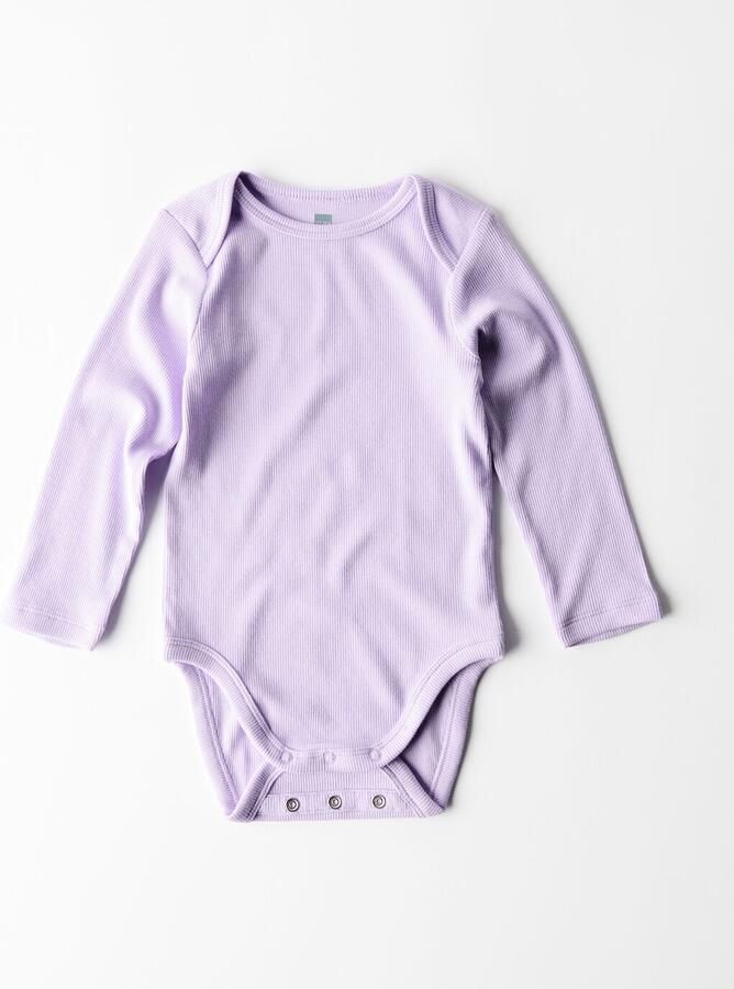 HEMA Baby Meegroeiromper LENZING™ ECOVERO™ Rib Lila