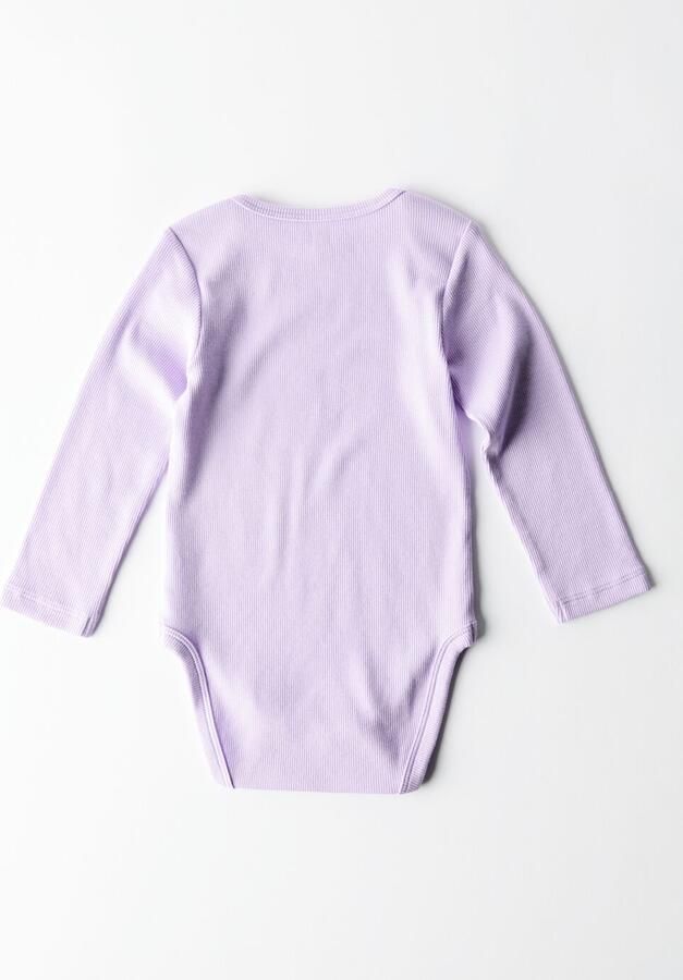 HEMA Baby Meegroeiromper LENZING™ ECOVERO™ Rib Lila - Foto 2