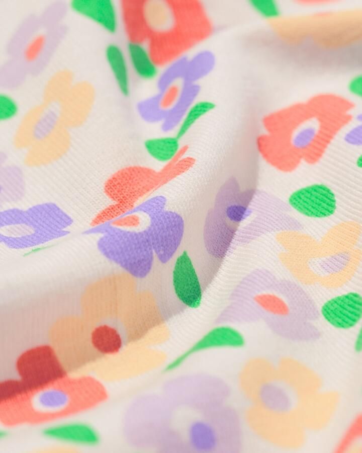 HEMA Baby Meegroeiromper Ruches Bloemen Gebroken Wit (gebroken wit)