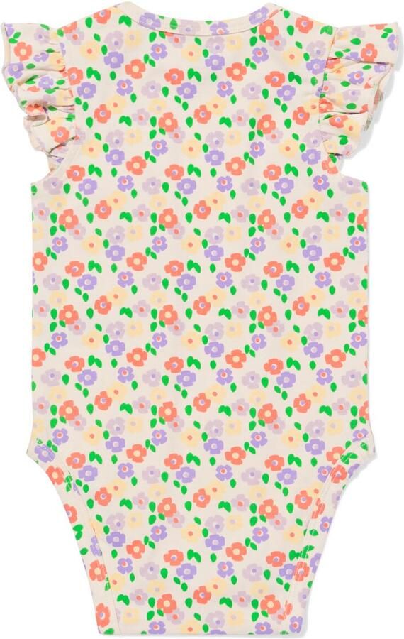 HEMA Baby Meegroeiromper Ruches Bloemen Gebroken Wit (gebroken wit) - Foto 2