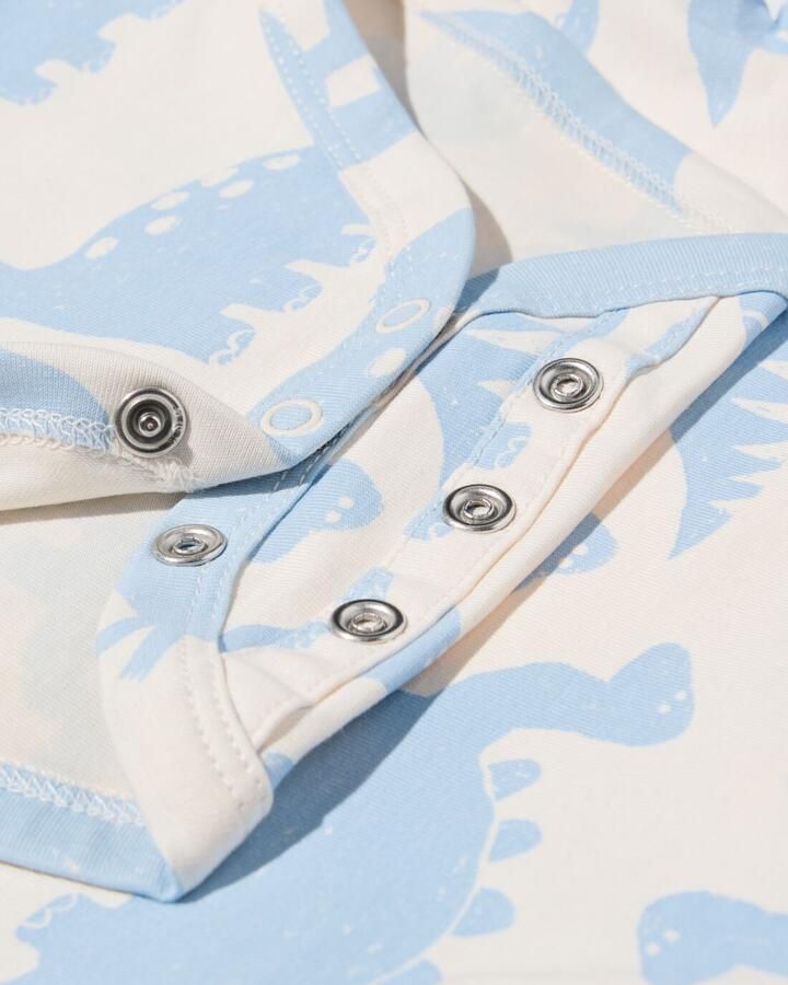 HEMA Baby Meegroeirompers Dieren 3 Stuks Blauw (blauw) - Foto 2