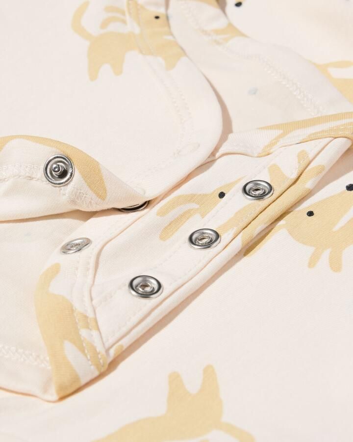 HEMA Baby Meegroeirompers Dieren 3 Stuks Naturel (naturel) - Foto 2