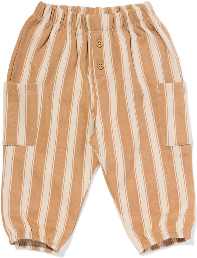 HEMA Baby Sweatbroek Strepen Bruin (bruin) - Foto 2