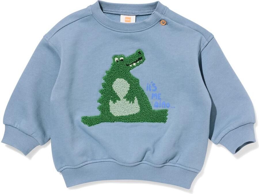 HEMA Baby Sweater Krokodil Blauw (blauw)