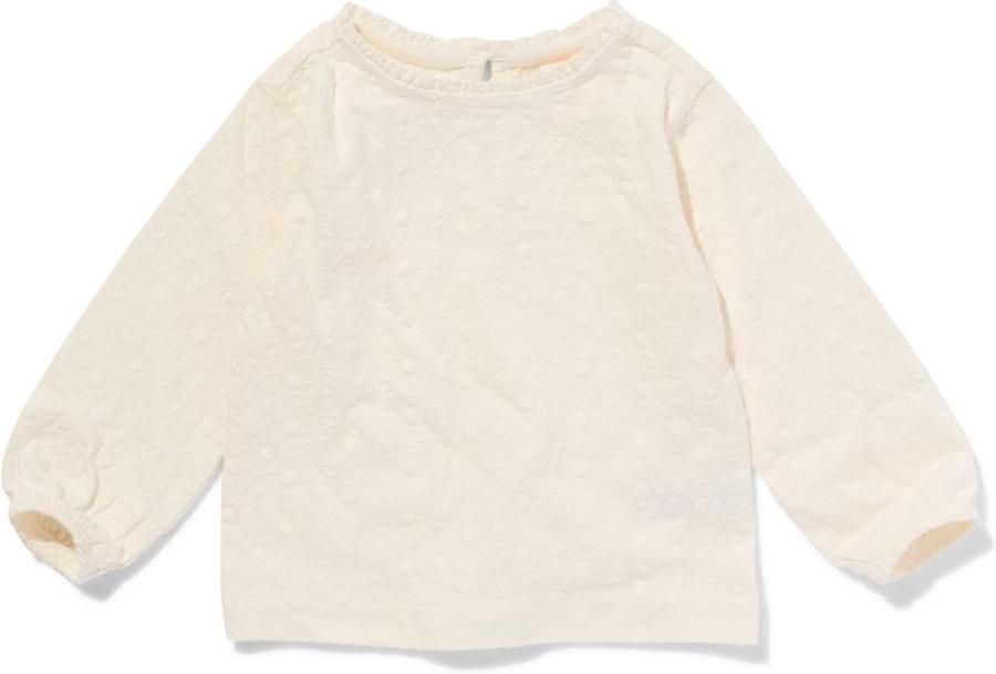 HEMA Baby T-shirt Broderie Gebroken Wit (gebroken wit) - Foto 2