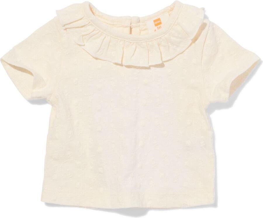 HEMA Baby T-shirt Geborduurd Gebroken Wit (gebroken wit) - Foto 2