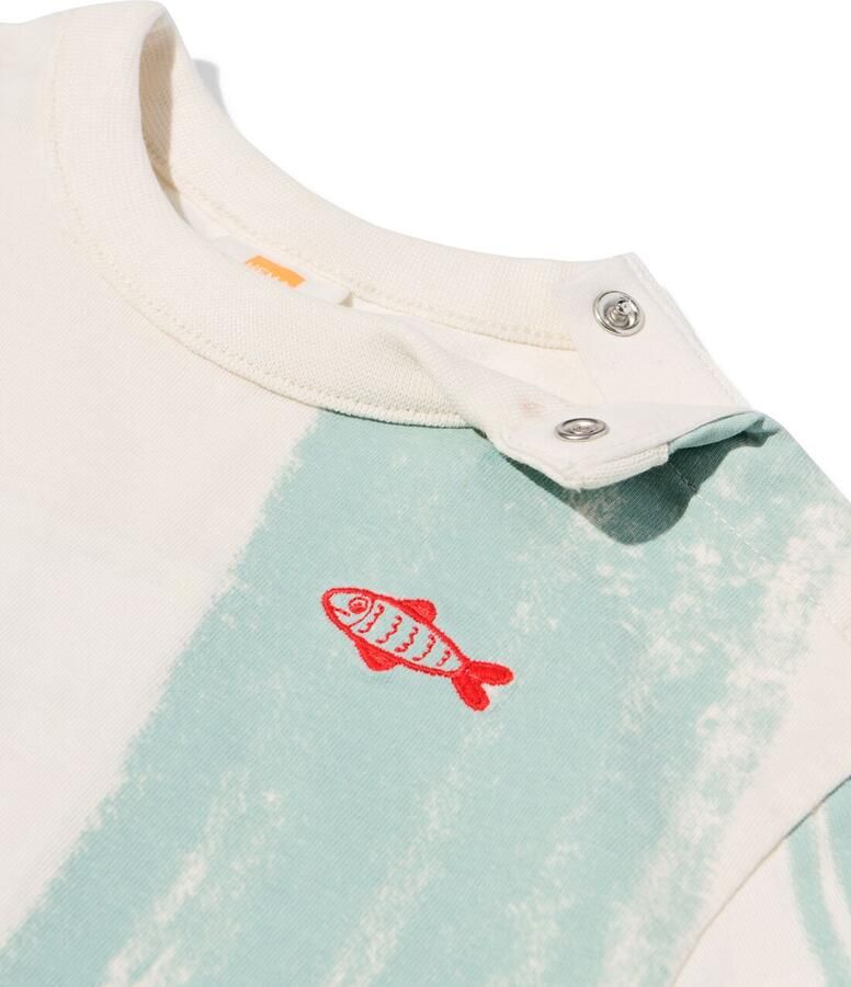 HEMA Baby T-shirt Golfdessin Ecru (ecru) - Foto 2