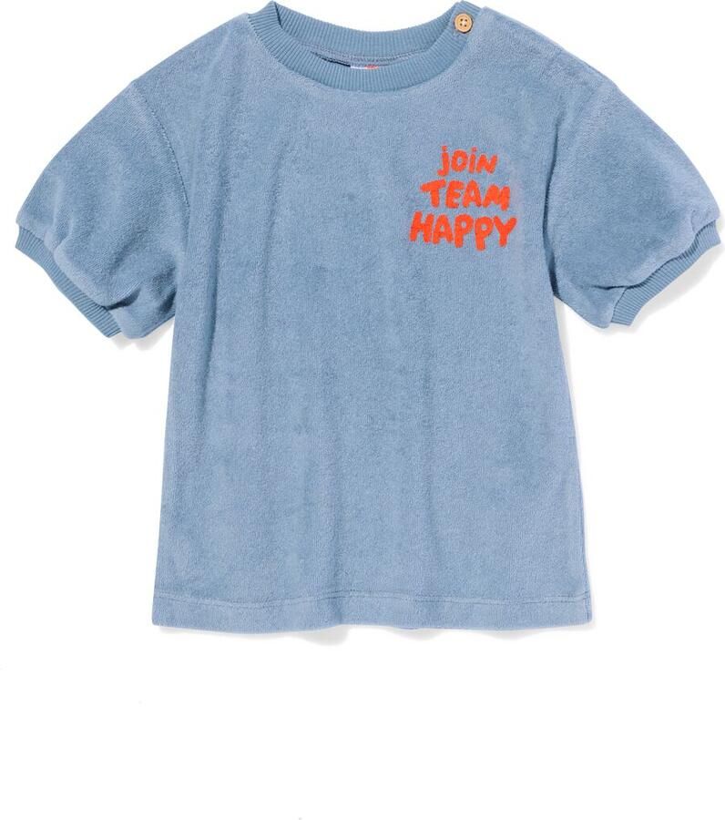 HEMA Baby T-shirt Happy Blauw (blauw) - Foto 2