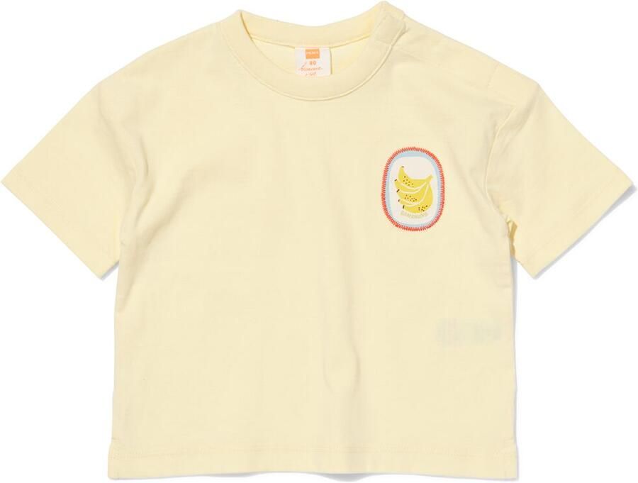 HEMA Baby T-shirt Jersey Bananen Lichtgeel (lichtgeel) - Foto 2
