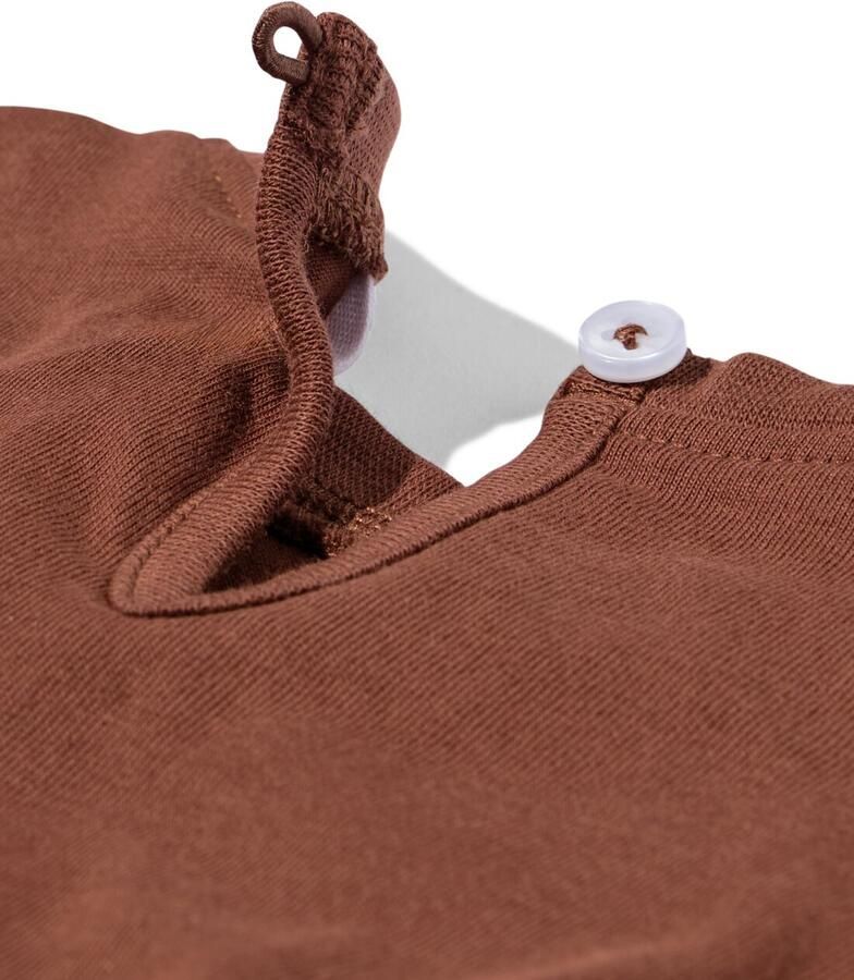 HEMA Baby T-shirt Jersey Bloemen Bruin (bruin)