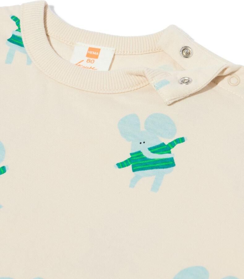 HEMA Baby T-shirt Jersey Dieren Ecru (ecru) - Foto 2