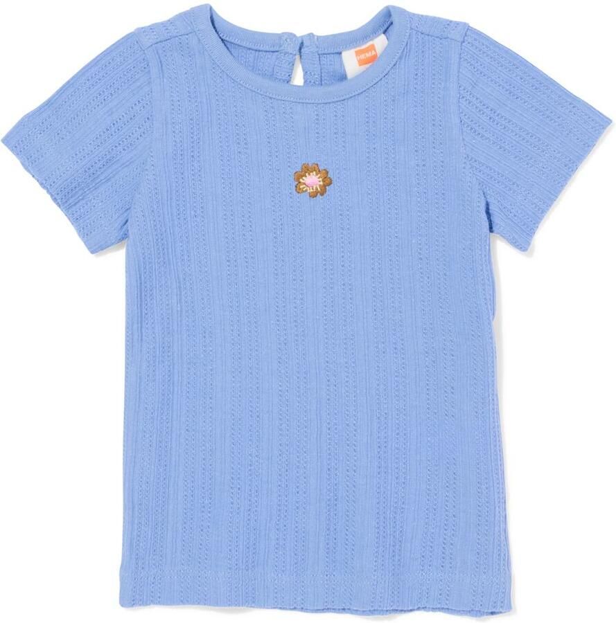 HEMA Baby T-shirt Rib Blauw (blauw)